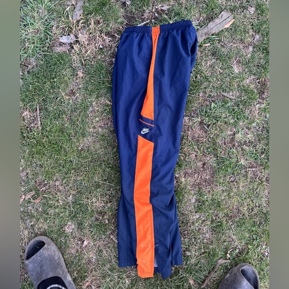 Nike Navy and Orange Track Pants - Picture 1 of 3